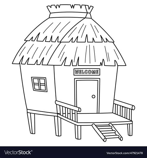 How to draw Nipa Hut.